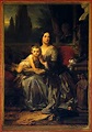 Portrait of Maria Brignole-Sale De Ferrari with her son. Leon Cogniet
