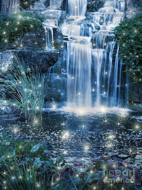 Magic Night Waterfall Scene Photograph By Alex Hubenov Pixels