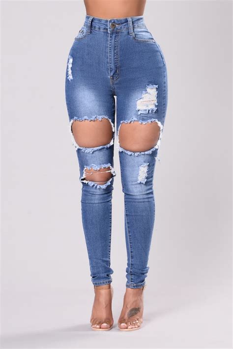 Needing Something Jeans Medium High Waisted Distressed Jeans Cute