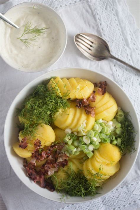 Bring water to a boil. Sour Cream Potato Salad with Bacon (Potato Salad Without Mayo) | Recipe | Potato salad recipe ...