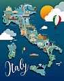 Italien Karte der wichtigsten Sehenswürdigkeiten - OrangeSmile.com