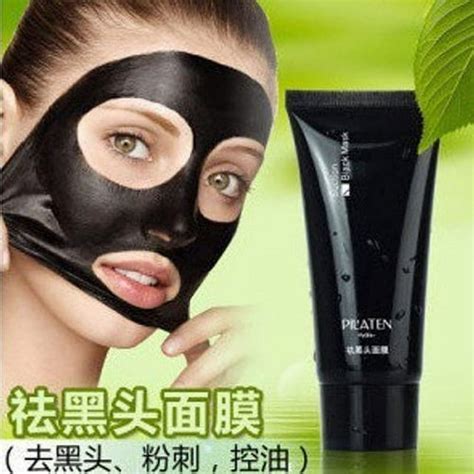 black mask pilaten face mask tearing style deep cleansing blackheads acne eliminating anti