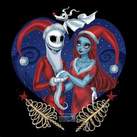 Jack And Sally As Mr And Mrs Claus Nightmare Before Christmas Drawings
