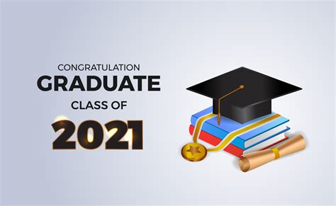Congratulations Graduate Class Of 2021 With 3d Isometric Book And