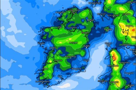 Irish Weather Forecast Met Eireann Predict Heavy Thundery Downpours