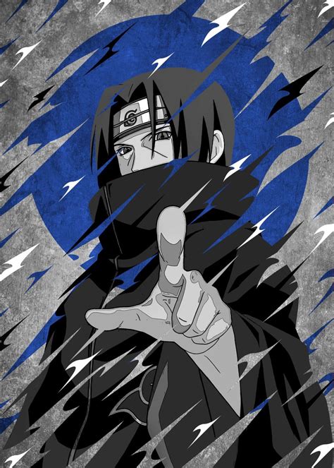 Itachi Poster By Qreative Displate In 2021 Wallpaper Naruto