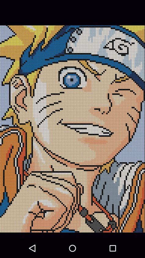 Id Es De Coloriages De Dessins Pixel Art Pixel Art Naruto Pixel The