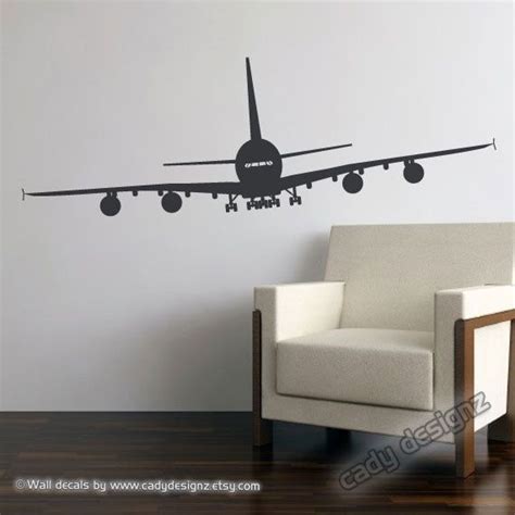 Airplane Wall Decal Aviation Wall Decor Airplane Nursery Etsy