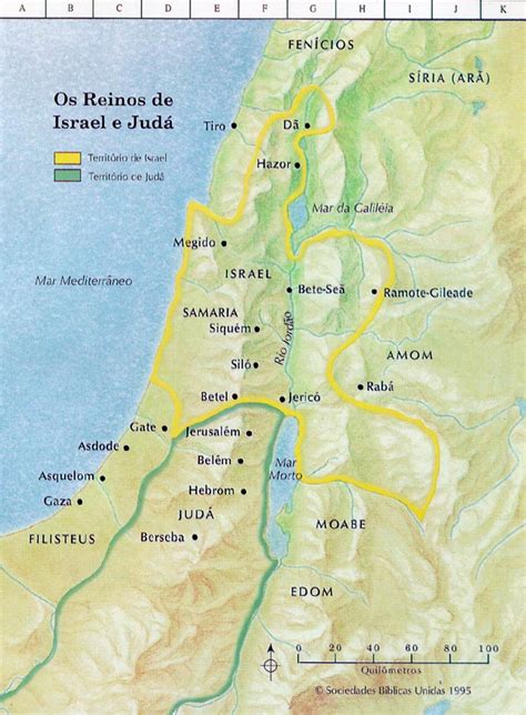 Reino De Davi E Salomão Israel E Judá Mapas Bíblicos