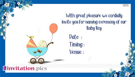 Heartfelt baby naming ceremony invitation template. Invitation Cards For Baby Naming Ceremony