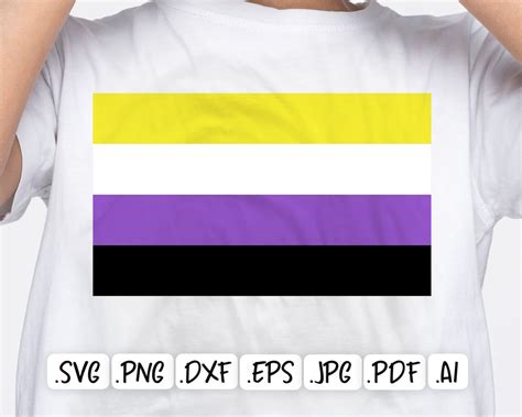 Non Binary Enby Pride Flag Svg Design Etsy