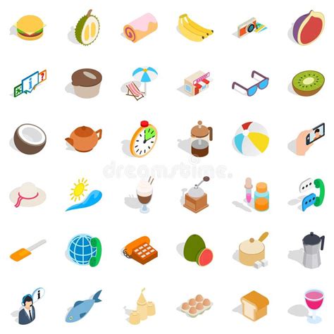 Bakeshop Icons Set Isometric Style Stock Vector Illustration Of Hand