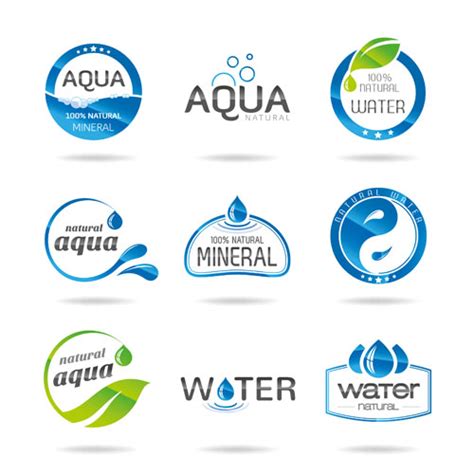 Creative Water Logos Design Material 02 Welovesolo