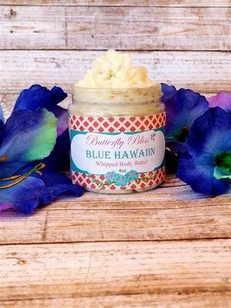 Tropical Whipped Body Butter Blue Hawaiin Body Lotion Etsy Whipped