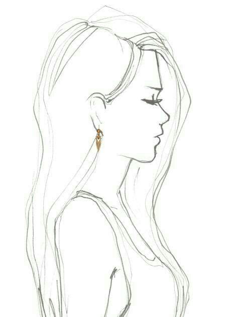 Guay Pencil Drawings Easy Girl Side View Drawing