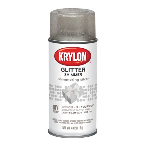 Krylon Glitter Shimmer Spray Paint 4 Oz Shimmering Silver Walmart