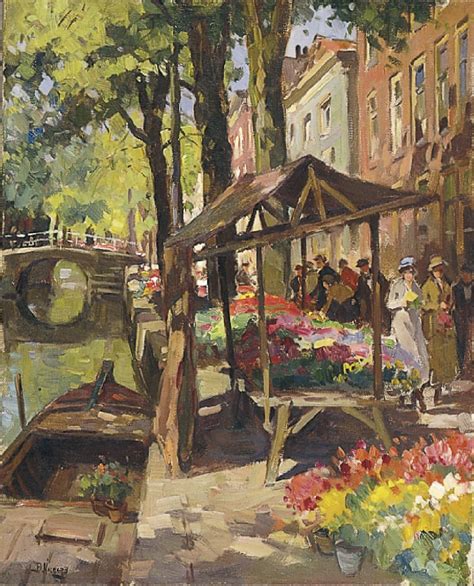 Ben Viegers Paintings Prev For Sale The Flower Market Delft