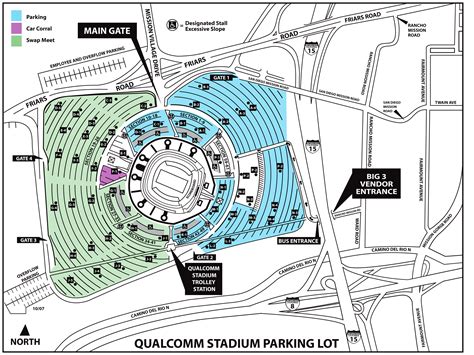 Qualcomm Stadium Parking Map Islands With Names