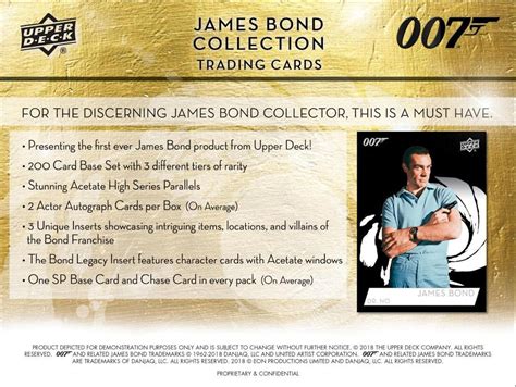 007 James Bond Collection Trading Cards Hobby Box Upper Deck 2019