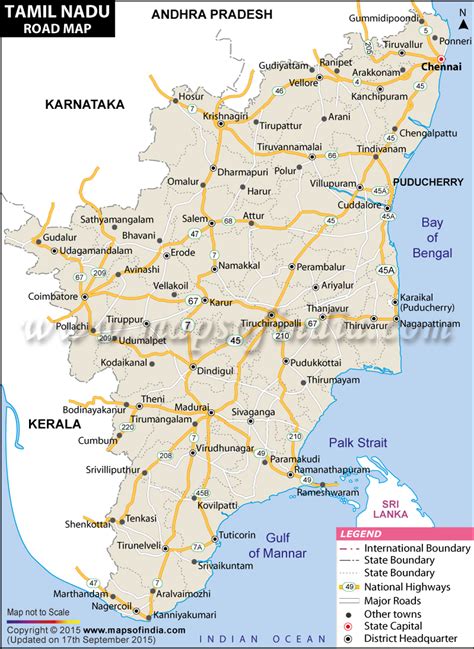 525 x 710 48 kb. Tamil Nadu Road Map