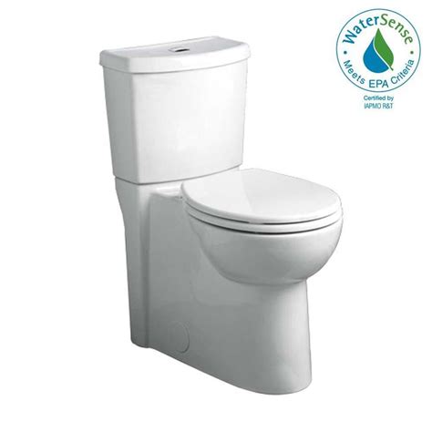 American Standard Studio Dual Piece GPF Dual Flush Round Toilet In White The