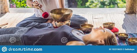 banner long format nepal buddha copper singing bowl at spa salon
