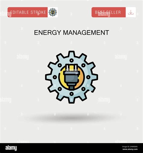 Energy Management Simple Vector Icon Stock Vector Image And Art Alamy