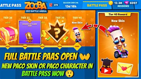 Zooba New Battle Pass Unlock All Item And Paco Character New Skin