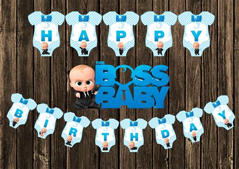 Boss Baby Banner Digital Instant Download Printable Boss Baby Etsy