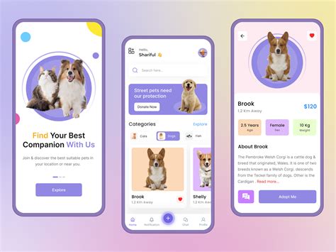 Pet Shop Mobile App UI Design | Pet Adoption App by MD MASUD RANA on