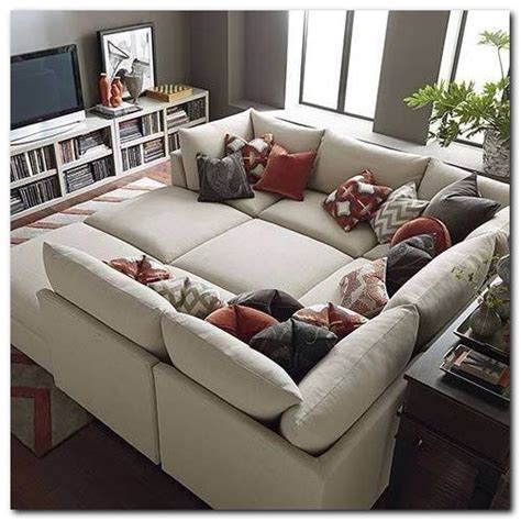 Modular Sofa With Thick Cozy Cushions