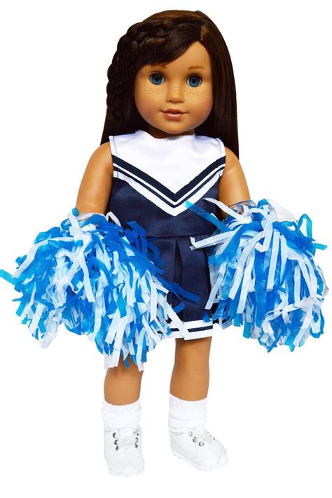 blue cheerleader fits american girl dolls and my life as dolls 18 inch doll clothes doll is not