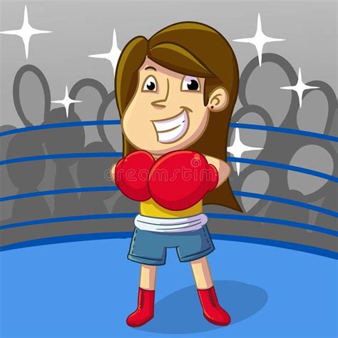 Female Boxing Sport Stock Illustration Illustration Of