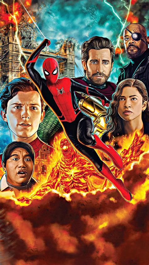 Spider Man Far From Home 2019 Phone Wallpaper Moviemania Marvel