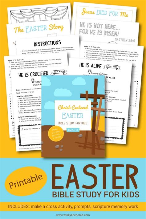 Christ Centered Easter Bible Study For Kids Printable Wildly