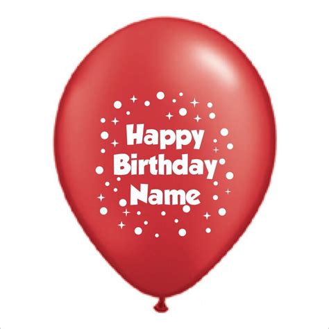 Name Printed Birthday Party Balloons With Birthday Boygirl Name Pack