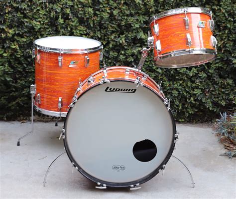 Vintage Ludwig Mod Orange 1970 Drum Set 131622 Reverb