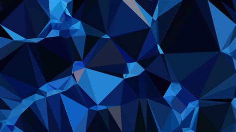Free Black And Blue Low Poly Abstract Background Design Vector