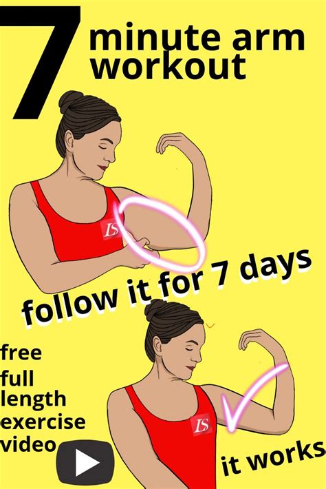 The 7 Minute Arm Workout For Women Is Shown In This Graphic Above Its