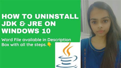 How To Uninstall JDK JRE On Windows Java Runtime Environment Java Development Kit Java