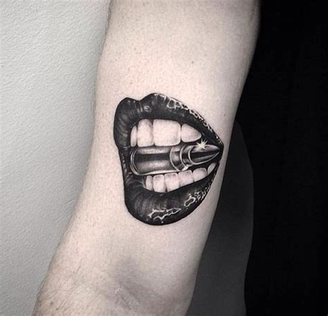 We are a brand new shop here in fairfield ca to make our. Bulletproof | Kiss tattoos, Lipstick tattoos, Grunge tattoo