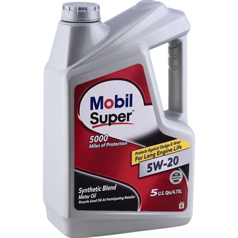 Mobil Super Motor Oil Synthetic Blend 5w 20 Shop Riesbeck