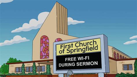 The Simpsons 25 Best Church Marquees