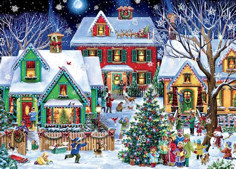 Classic Christmas Christmas Houses Jigsaw Puzzle 1000 Pieces I