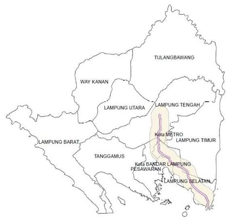 The Map Of Lampung Province And The Bakauheuni Terbanggi Besar Toll