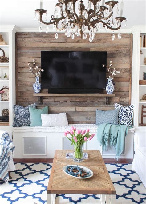 Wall Mounted Tv On Shiplap Accent Wall