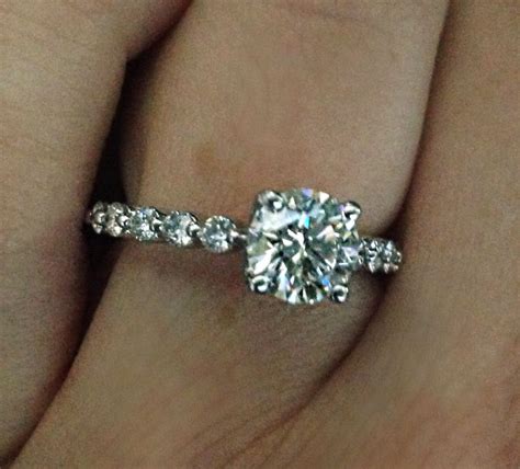 Floating Diamond Wedding Band With Solitaire Brewyg