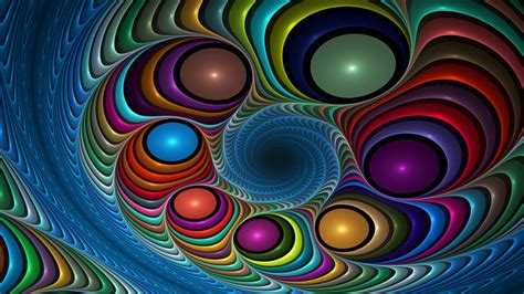 Colorful Fractal Circles Spots Trippy Hd Trippy Wallpapers Hd