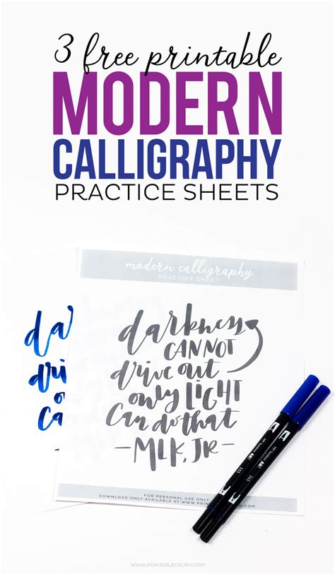 Calligraphy Practice Sheets Printable Free
