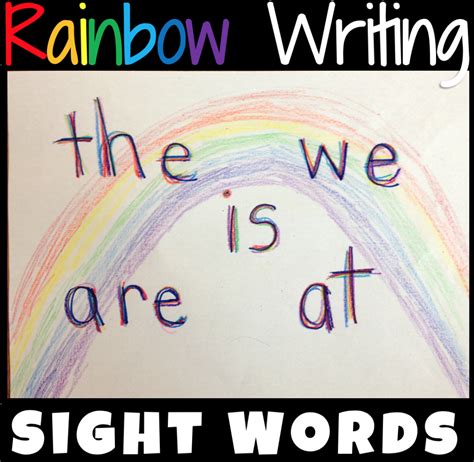 Rainbow Writing Sight Words Printables